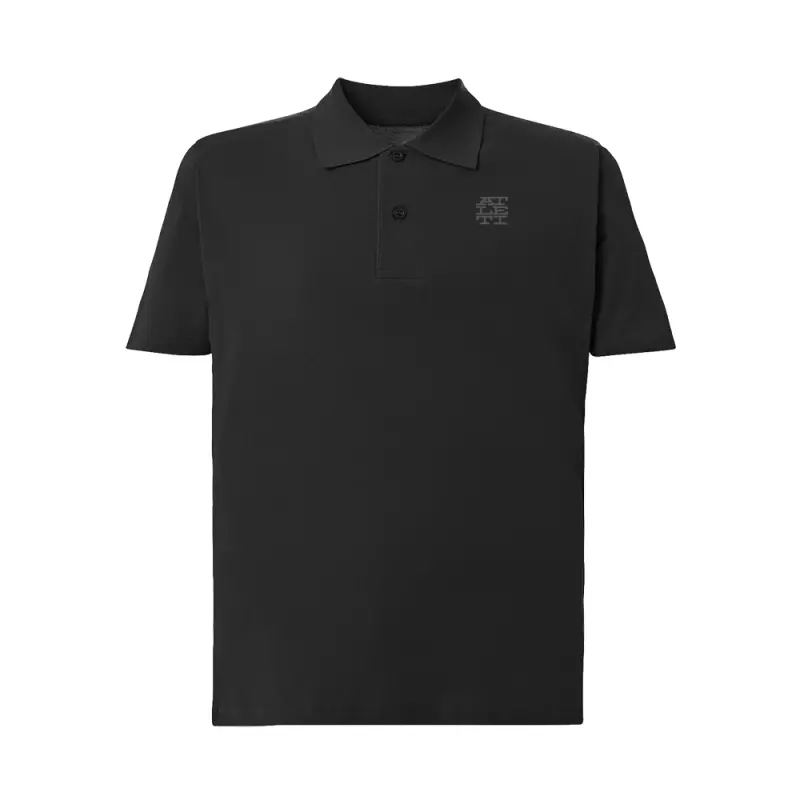 schwarzes-poloshirt-mit-stickerei-23po0105 | Exklusive Kollektion Im Atletico De Madrid Shop